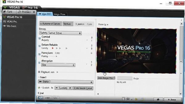 VEGAS Pro 16 �Զ��������ý��棬��ȫ�ɿ������ݱ�������