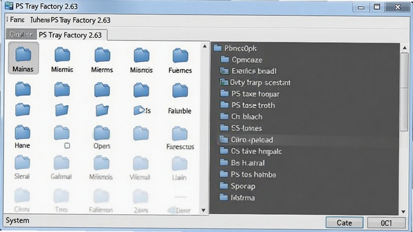 PS Tray Factory 2.63 ��ϵͳ���̹������棬չʾ�۵�ͼ������鹦�ܣ��������רҵ