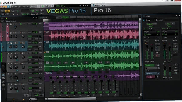 VEGAS Pro 16 ��Ƶ����̨���棬չʾ�����첨����Ч�����������Χרҵ