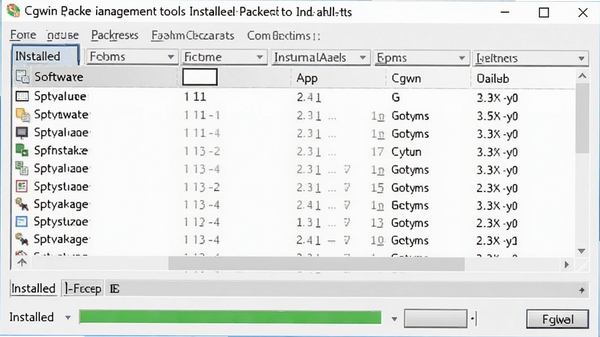 һ��Cygwin���������߰�װ�������Ľ����ͼ��չʾ�����б��Ͱ�װ���ȣ��������ֱ�ۡ�