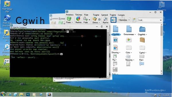һ��չʾCygwin��Windows�������еĽ�ͼ�������ն˴��ں��ļ��������������רҵ��ͻ��Linux�����еĽ��档