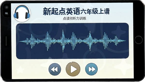 �����Ӣ�����꼶�ϲ�����������ѵ�����棬����ͼ�꣬��Ƶ���ζ��������ſ��ư�ť����