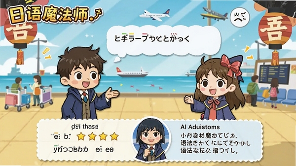 ����ħ��ʦ�龰�Ի���ϰ���棬չʾ������ͨ�����ڻ����Ի���AI�������·������������ֺ��﷨��ʾ��������ã�������ʽԪ�أ�ͻ��������ħ��ʦ��Ʒ��