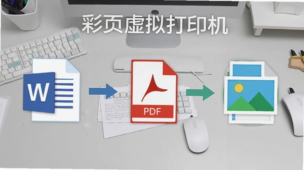 ��ҳ�����ӡ����ʽת������ʾ��ͼ��չʾ�ĵ���Word��ʽת��ΪPDF��ͼƬ��ʽ�����̣�ͼ������������Ϊ����ɫ����̨����������ҳ�����ӡ������������ˮӡ����ƽ����ƣ�ɫ��������16:9��ͼ