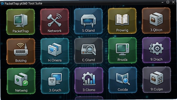 PacketTrap pt360 Tool Suite ������壬���񲼾�չʾ�������繤��ͼ�꣬ɫ�����ޣ��Ƽ���