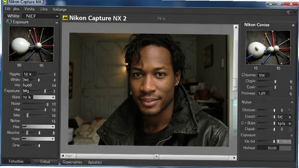 Nikon Capture NX 2����NEFԭƬ���棬��ʾ��ƽ�⡢�ع⡢����Ȳ�����壬��Ƭϸ�ڷḻ������������