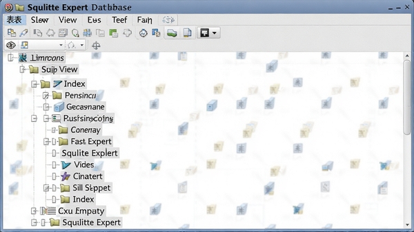 SQLite Expert���ݿ�������νṹ�������棬��ʾ������ͼ�������ȶ���