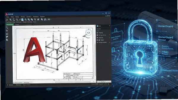 AutoCAD OwnerGuard���������棬չʾͼֽ���ܱ������ܣ�����Ϊ����ͼֽ��������ͼ�꣬�Ƽ�����ɫ��