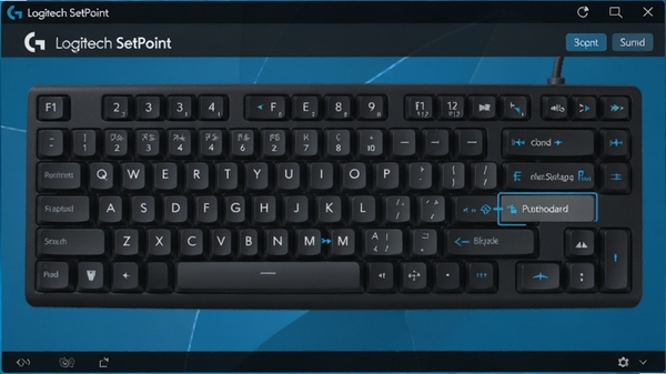 Logitech SetPoint ����F���������ý��棬չʾ��F1-F12����Ϊ��ý�����ʾ��������ͼʾ��Ŀ