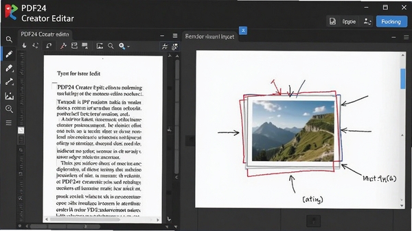 PDF24 Creator�༭�����棬չʾ�ı��༭��ͼƬ����ͱ�ע����