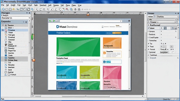 Macromedia Dreamweaver���ӻ���ƽ��棬������������ҳ���֣����Ԫ����壬�Ҳ����Լ������ɫ����������������