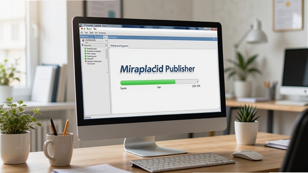 �û�����ʹ��Miraplacid Publisher�����ĵ�ת����������Ļ��ʾ��������ͽ���������Χ�а칫��������Ȼ�⣬չʾ����ʵ��ʹ�ó�����ͻ����������