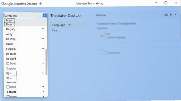 һ��չʾGoogle Translate Desktop���԰�������Ľ�ͼ���������������������ѡ�������˵����Ҳ෭�������򣬱���Ϊ����ɫ���䣬�������ִ�רҵ