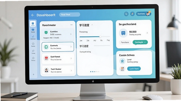英语全程导师软件主界面展示,包含课程列表、学习进度和智能推荐模块,整体风格清新专业