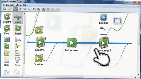 Authorware 7��קͼ�굽�����߲�����ʾ�����ӻ���̻�����ɫ���������������ͼ���