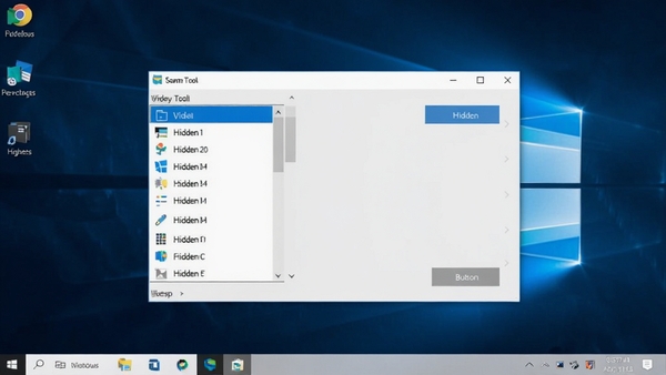 �������ع����������ͼ��չʾ�������Ĵ����б������ذ�ť���֣�����Ϊ�ִ�Windows���棬�����������