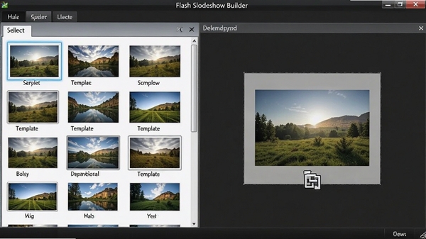 Flash Slideshow Builder�����������ͼ��չʾģ��ѡ�����Ƭ�Ϸ�����
