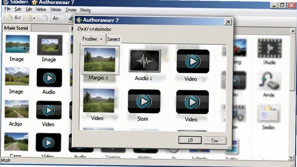 Authorware 7�زĵ���Ի�����ʾ�����ļ����ͣ�����ͼƬ����Ƶ����Ƶ������Ϊ�زĿ�
