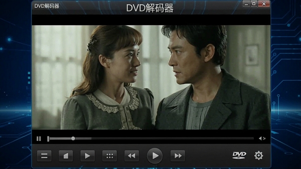 һ��չʾDVD���������԰沥�Ž�������廭���ʾ��ͼ�������а���һ�����ڲ��ŵ�ӰƬ���ںͼ��Ŀ�����壬����Ϊ����ɫ�Ƽ��з��ͻ����DVD���������������ơ�