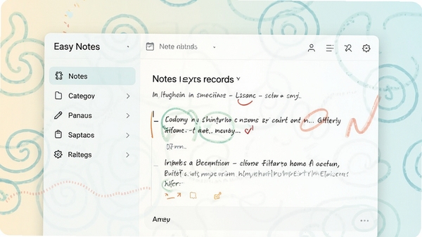 Easy Notes ������չʾͼ�������������������Ҳ�ʼǱ༭�����������ţ�ͻ����ˬ��Ч�ļ�¼����