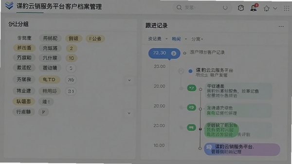 ������������ƽ̨�ͻ������������棬չʾ��ǩ����͸�����¼ʱ���ߣ�������������Ϣ�ḻ