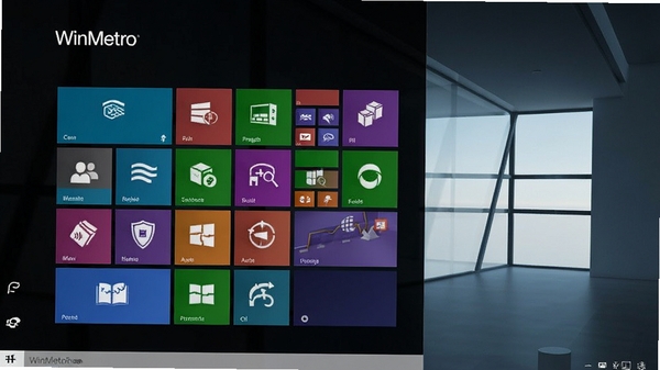 WinMetro��������Ԥ��ͼ��չʾWindows 8��������ʼ�˵���ɫ�����ޣ�ͼ���������У�����Ϊ�ִ���Լ���