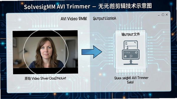 SolveigMM AVI Trimmer�����������ʾ��ͼ��չʾԭʼ��Ƶ��������ļ��Աȣ�ǿ����������ʧ������Ϊ�������ͼ��