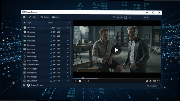 һ���ִ����ĵ��������ͼ����Ļ��StreamTorrent�������������ɼ�������������ɫΪ��ɫ�����������Դ�б����Ҳಥ�Ŵ������ڲ��Ÿ�����Ƶ�����������޿��٣���Χ���������������Ķ�̬��Ч�������Χ�Ƽ���ʮ��