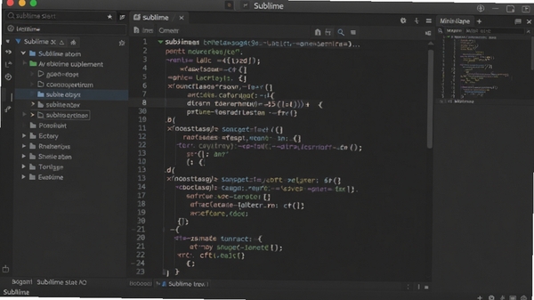 һ��չʾSublime Text�༭����ɫ�����±༭�����Դ���Ľ�ͼ�������������﷨������ͣ�����ļ������Ҳ������ͼ���������ִ���࣬ͻ������Logo��
