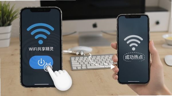 WIFI��������һ�������ȵ�Ĳ�����ʾ�������������ť���ֻ��ɹ�����WiFi�Ķ���