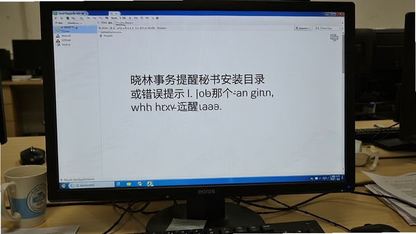 晓林事务提醒秘书安装目录或错误提示截图,配合文字说明,风格写实,突出电脑屏幕显示的内容