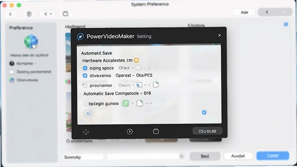 PowerVideoMaker���ý��棬չʾӲ������ѡ����Զ��������ã�����Ϊϵͳƫ�����ô���