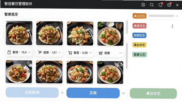 ���Ų�������������ͽ��棬��ʾ��Ʒ���ࡢ���ﳵ����̨״̬��ɫ��ǩ��������ť�����ɼ�