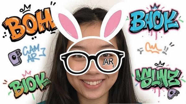 YouCam AR��ֽЧ���������沿�����ö��䡢�۾�����ֽ�������л��ж�̬Ϳѻ���֣����������Ȥ