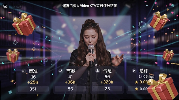 �Թ�������ƵKTVʵʱ���ֽ��ҳ�棬��ʾ��׼�����ࡢ��Ϣ��������������������в�ɫ��Ч��������Ч�����涯��