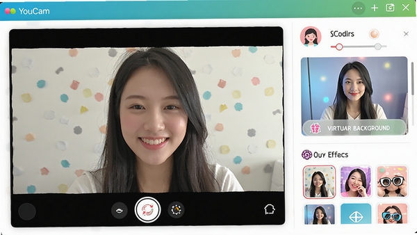 YouCam ����������չʾ����������ͷԤ�����ڡ����յ�����塢���ⱳ��ѡ���Ȥζ��Ч�⣬�������ִ���ɫ��������ͻ��ʵʱԤ��Ч��