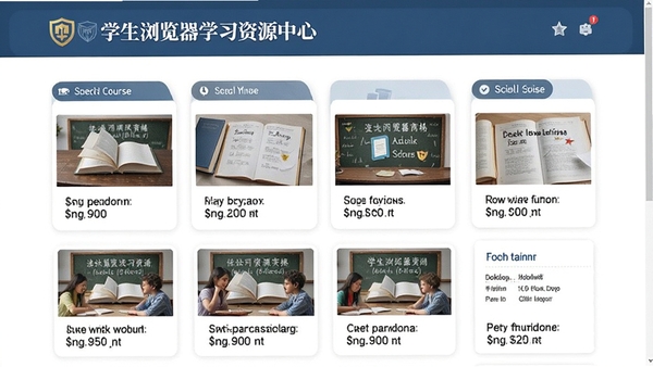 学生浏览器学习资源中心页面,分类展示各类课程和资料,界面整洁有序,突出资源的丰富性和权威性。