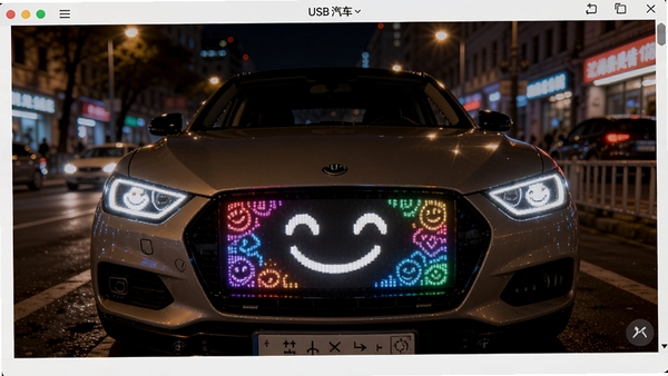 USB��������༭��������չʾ��������ʾ�Զ���Ц�����飬����Ϊҹ����ͷ������ǰ��LED��Ļ�����ɫͼ�����Ƽ�����Ȥζ�Բ��棬��������������ͻ���������Ĺ��ܡ�