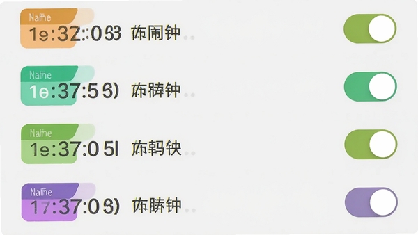 ͼͼ���Ӷ������б����棬չʾ��ͬ��ɫ��ǩ��������Ŀ��ÿ��������ʾʱ�䡢�����뿪��״̬������Ϊǳ��ɫ�����ɾ�����