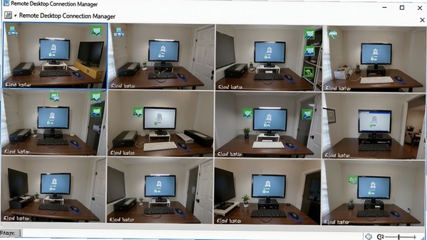 Remote Desktop Connection Manager�Ự����ͼԤ�����棬չʾ���Զ������ʵʱ����