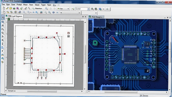 Protel 99SE �����������ͼ��չʾԭ��ͼ�༭���� PCB ��ƹ��ߣ���ɫ��·�屳�������壬רҵ��