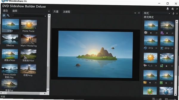 Wondershare DVD Slideshow Builder Deluxe������չʾ������زĿ⣬�м�Ԥ�����ڣ��Ҳ���ʽ��壬����������ִ�