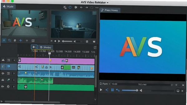 AVS Video ReMaker�������ͼ��չʾʱ���߱༭�����Ԥ�����ڣ�����ִ���࣬ɫ������