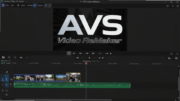 AVS Video ReMaker�����ͼ��չʾ��Ƶ����ʱ���ߣ�����Ϊ��ɫ���⣬����logo��Ŀ��������רҵ�ִ�