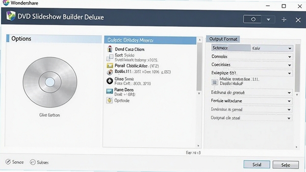 Wondershare DVD Slideshow Builder Deluxe��¼���ý��棬��ʾ����ѡ��������ʽ