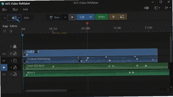 AVS Video ReMaker�����������ͼ��չʾʱ���߼������ܣ����������ִ�������Ϊ��ɫ���⣬������ʾ�ؼ�������ť