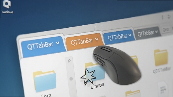 QTTabBar���ǩ�л�������ʾ���������ǩ˲���л���ͬ�ļ��У���ǩ��ɫ������ʾ��ǰѡ�������Ϊ�ɾ������滷����������ͣ�ͻ������������