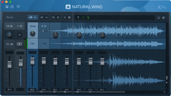 Natural Wind��������̨���棬չʾ������컬��Ͳ���ͼ�������ǽ�����ɫ�������������Ĳ�����ںϣ��������ִ���ͻ����������