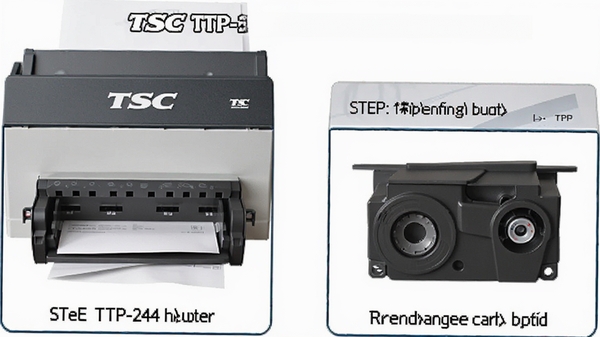 һ��TSC TTP-244 Plus��ӡ��ά��ʾ��ͼ��ͼʾ����ӡͷ�͸���̼���Ĳ��裬������������ע����˵����