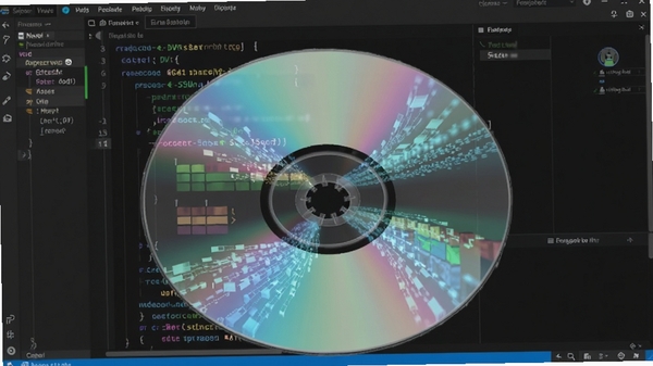 ����һ��չʾDVD/CD���̿�¼SDK���������ɵ�����༭���еĳ���������Ϊ��ɫ������棬ǰ��Ϊһ�Ű�͸���Ĺ��̣����̱��������������Ĺ�Ч��������Ƽ���ʮ��